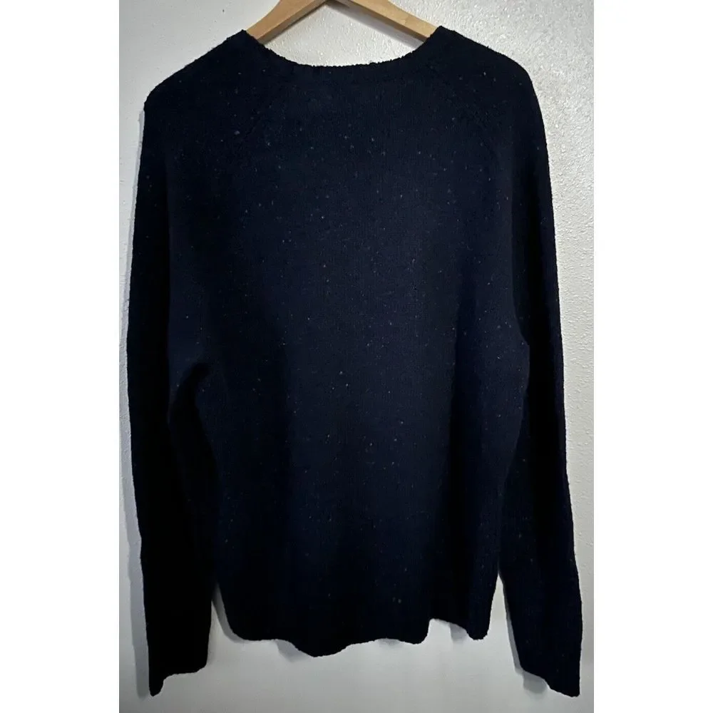 Polo Ralph Lauren Men's Speckled Wool Blend Crewneck Sweater Navy Size XL‎ new